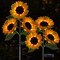 Solar Sunflower Garden Lights – 2 Pack 800mAh Waterproof Solar Stake Lights with Realistic Flower Design for Yard, Patio, Pathway, Flower Bed, Outdoor Decoration